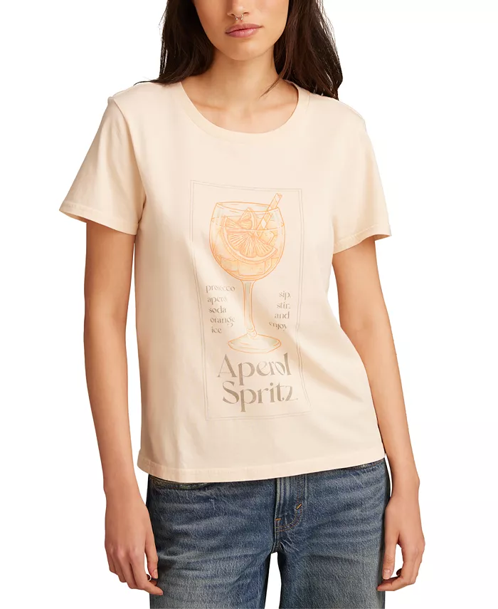 Женская хлопковая футболка с круглым вырезом Aperol Spritz Lucky Brand, оранжевый
Женская хлопковая футболка с круглым вырезом Aperol Spritz Lucky Brand, оранжевый