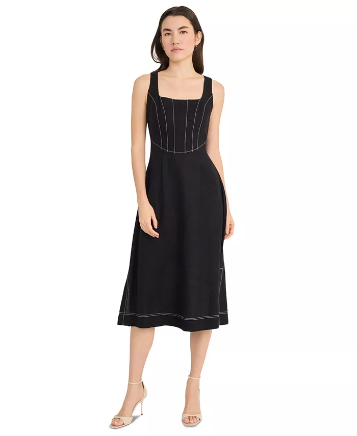 Женское платье без рукавов с квадратным вырезом и боковыми разрезами Donna Morgan, черный
Женское платье без рукавов с квадратным вырезом и боковыми разрезами Donna Morgan, черный