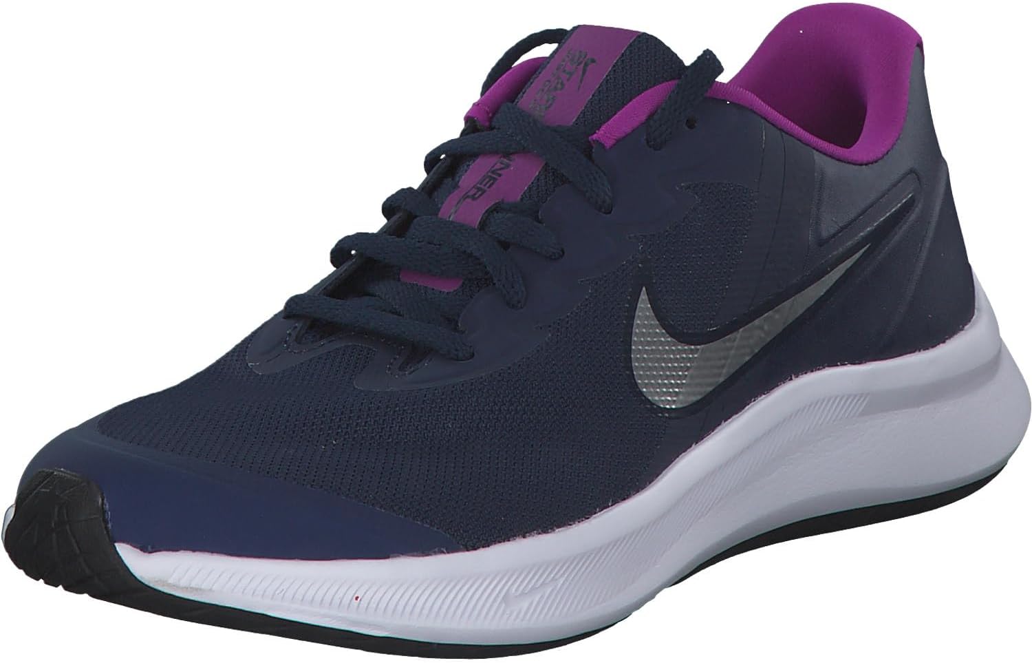 Кроссовки Nike Big Kid's Star Runner 3 Black/Black-Dk Smoke Grey (DA2776 001), Midnight Navy/Metallic Silver
Кроссовки Nike Big Kid's Star Runner 3 Black/Black-Dk Smoke Grey (DA2776 001), Midnight Navy/Metallic Silver
