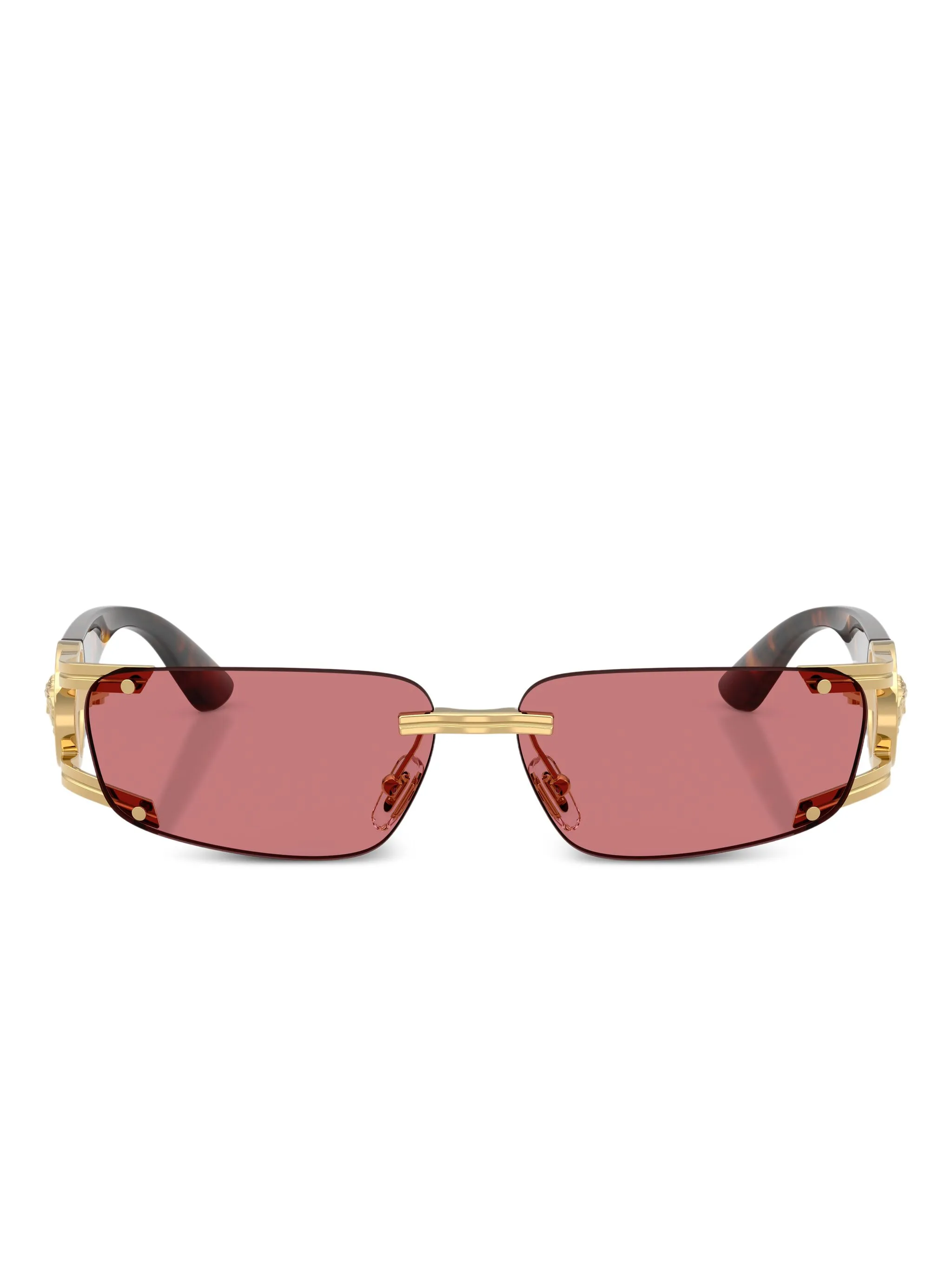 Солнцезащитные очки в безободковой оправе с декором Medusa Versace Eyewear, золотистый
Солнцезащитные очки в безободковой оправе с декором Medusa Versace Eyewear, золотистый