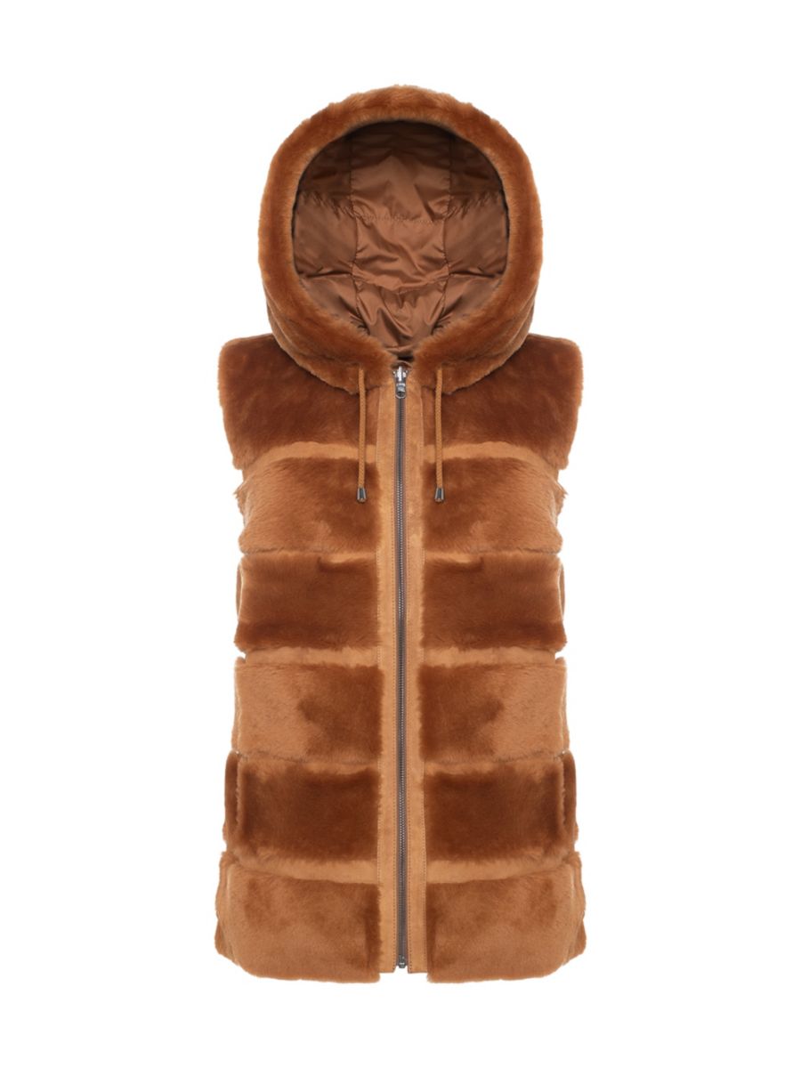 Двусторонний жилет из овчины с капюшоном WOLFIE FURS, цвет Whiskey
Двусторонний жилет из овчины с капюшоном WOLFIE FURS, цвет Whiskey