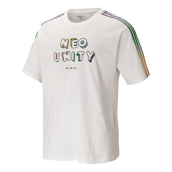 Футболка neo u pd tee2 gradient stripe alphabet printing knit sports short sleeve white Adidas, белый 
Футболка neo u pd tee2 gradient stripe alphabet printing knit sports short sleeve white Adidas, белый