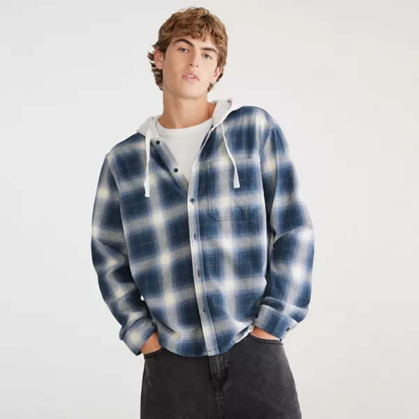 Мужская фланелевая толстовка с длинным рукавом Aeropostale, синий
Мужская фланелевая толстовка с длинным рукавом Aeropostale, синий