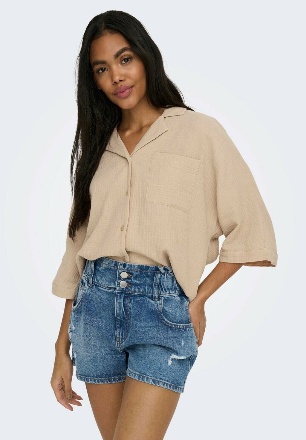 Рубашка Kurzes Struktur Onlthyra ONLY, бежевая
Рубашка Kurzes Struktur Onlthyra ONLY, бежевая