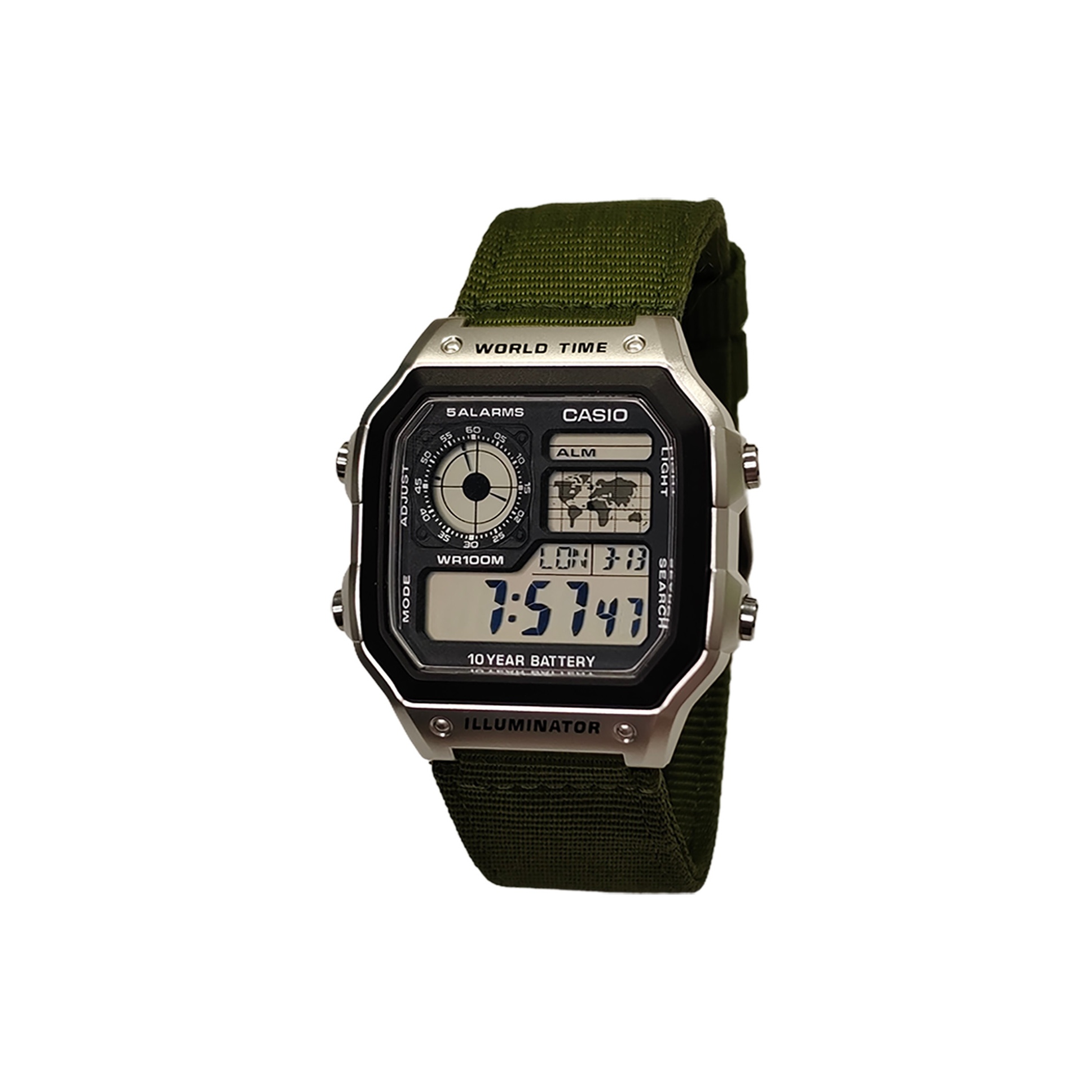 CASIO Часы Unisex YOUTH Black Watch, Silver Block Nylon Army Green
CASIO Часы Unisex YOUTH Black Watch, Silver Block Nylon Army Green