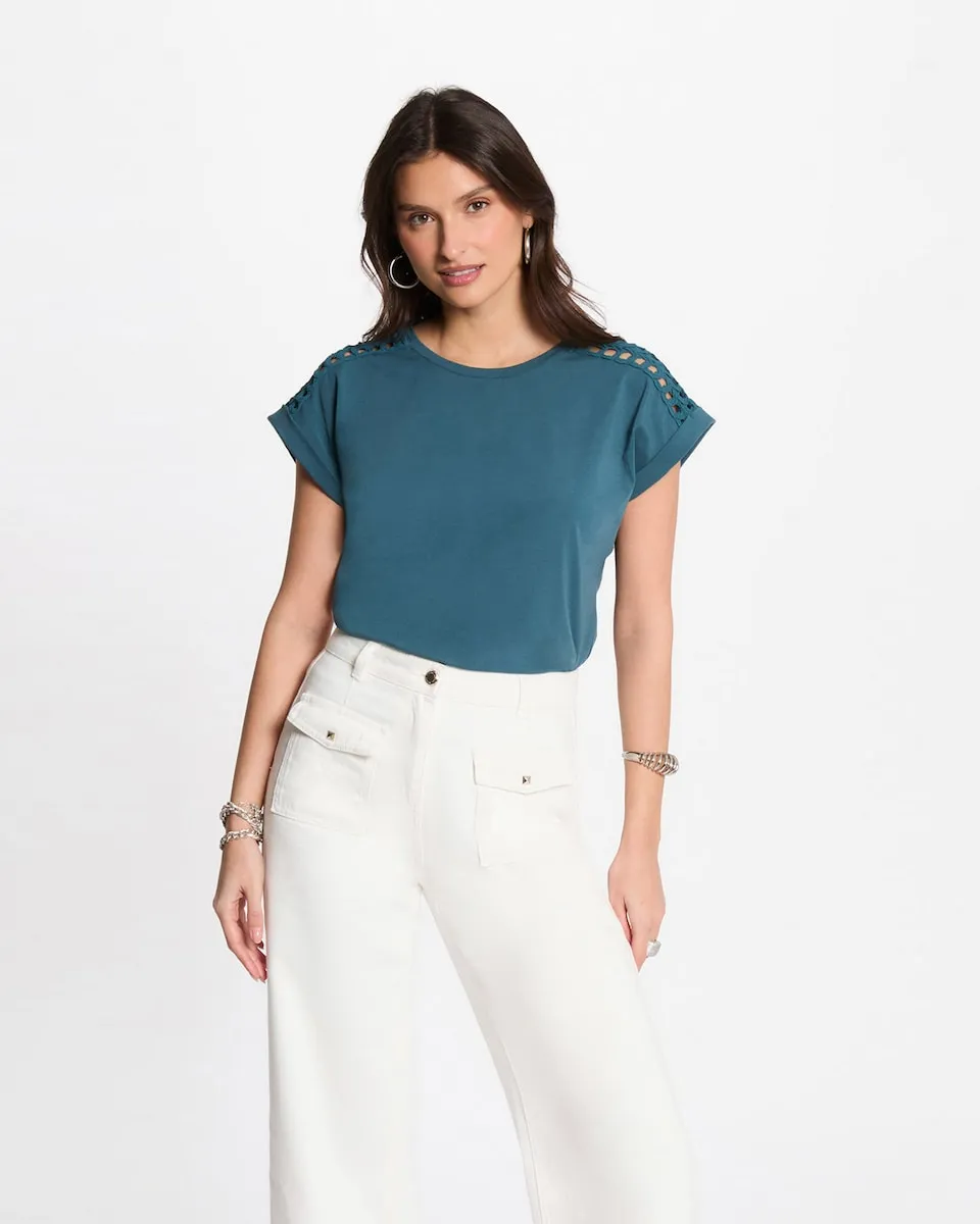 Женская футболка с коротким рукавом Morgan, синий
Женская футболка с коротким рукавом Morgan, синий