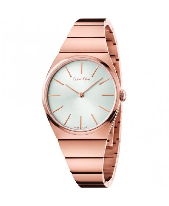 Кварцевые часы из розового золота с белым циферблатом – Supreme Calvin Klein, коричневый
Кварцевые часы из розового золота с белым циферблатом – Supreme Calvin Klein, коричневый