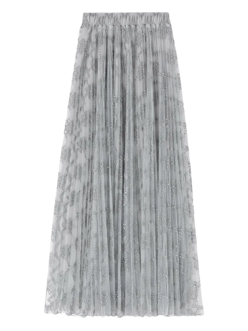Вышитая плиссированная юбка Ermanno Scervino, серый
Вышитая плиссированная юбка Ermanno Scervino, серый