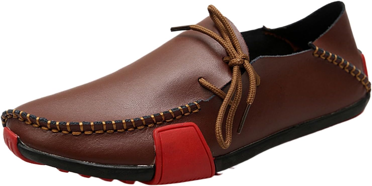 Мужские кожаные повседневные лоферы с боковыми шнурками, удобные, классические с круглым носком, противоскользящие, бизнес-мокасины, прогулочные лодочные туфли для работы и на улице Nelsbrex, коричневый
Мужские кожаные повседневные лоферы с боковыми шнурками, удобные, классические с круглым носком, противоскользящие, бизнес-мокасины, прогулочные лодочные туфли для работы и на улице Nelsbrex, коричневый