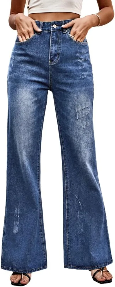 Джинсы Bell Bottom для женщин Mid Rise Distressed Loose Flare Leg YADMISU
Джинсы Bell Bottom для женщин Mid Rise Distressed Loose Flare Leg YADMISU