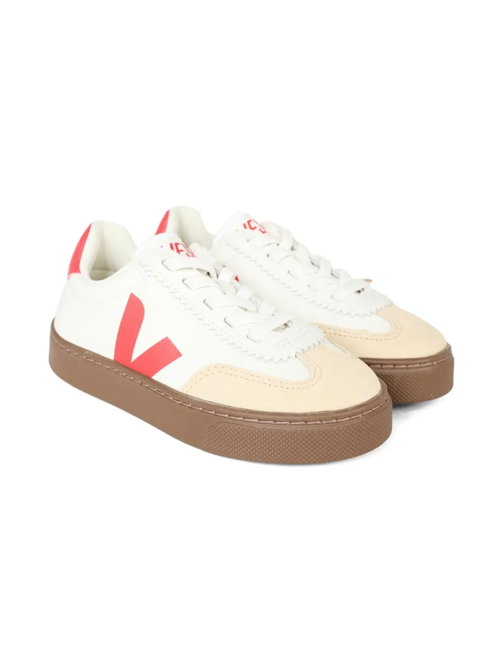 Кожаные кроссовки с логотипом VEJA Kids, белый 
Кожаные кроссовки с логотипом VEJA Kids, белый