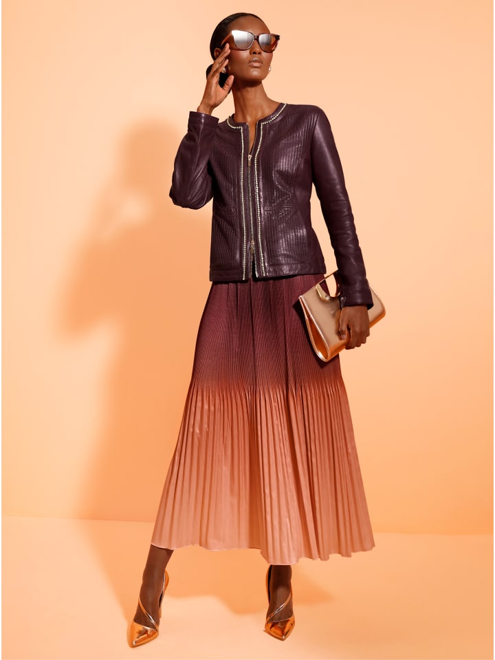 Юбка плиссе с бордовым и абрикосовым принтом creation L
Юбка плиссе с бордовым и абрикосовым принтом creation L