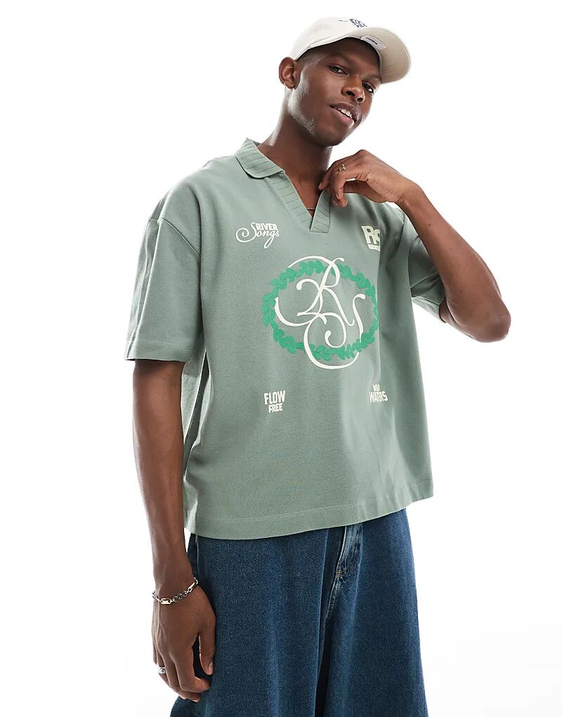 Свободное поло из пике ASOS DESIGN свободного кроя с принтом спереди в шалфейном цвете
Свободное поло из пике ASOS DESIGN свободного кроя с принтом спереди в шалфейном цвете