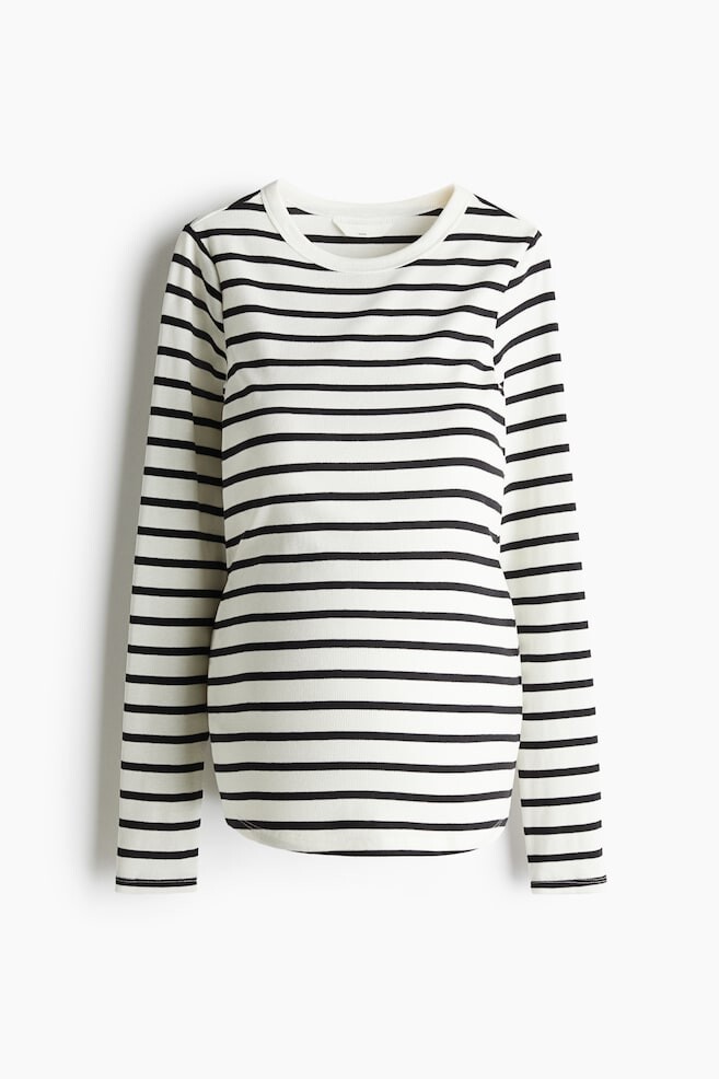 Рубашка из джерси в рубчик mama H&M, белый
Рубашка из джерси в рубчик mama H&M, белый