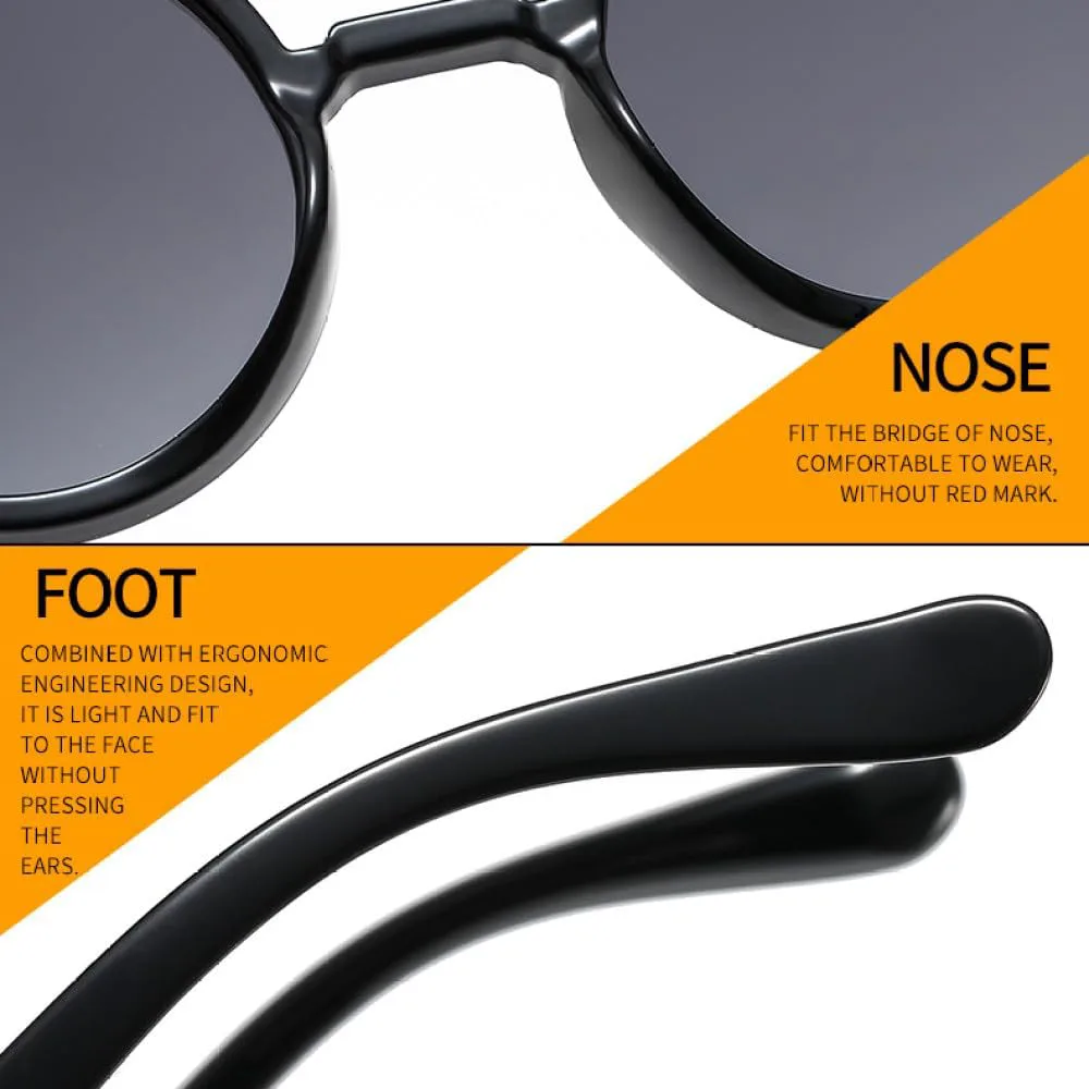 Круглые солнцезащитные очки 2027 года для женщин, ретро-очки для мужчин, винтажные очки, защита от УФ-излучения UV400, пляжные очки для активного отдыха MTZJH, Black
Круглые солнцезащитные очки 2027 года для женщин, ретро-очки для мужчин, винтажные очки, защита от УФ-излучения UV400, пляжные очки для активного отдыха MTZJH, Black