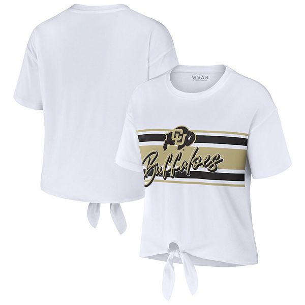 Женская белая футболка кроп с полосками и узлом спереди colorado buffaloes Wear By Erin Andrews, Белый, Женская белая футболка кроп с полосками и узлом спереди colorado buffaloes Wear By Erin Andrews
Женская белая футболка кроп с полосками и узлом спереди colorado buffaloes Wear By Erin Andrews, Белый, Женская белая футболка кроп с полосками и узлом спереди colorado buffaloes Wear By Erin Andrews