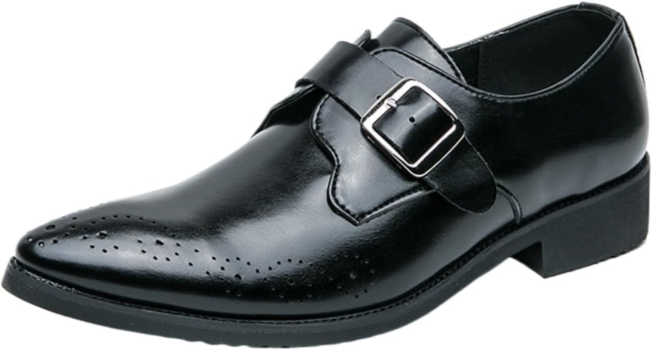 Мужские кожаные туфли с монковым ремешком, низким каблуком, оксфорды, ретро, с закругленным носком, крылом, пряжкой, без шнуровки, плоские деловые дерби для вождения и работы в офисе Forevercan, черный
Мужские кожаные туфли с монковым ремешком, низким каблуком, оксфорды, ретро, с закругленным носком, крылом, пряжкой, без шнуровки, плоские деловые дерби для вождения и работы в офисе Forevercan, черный