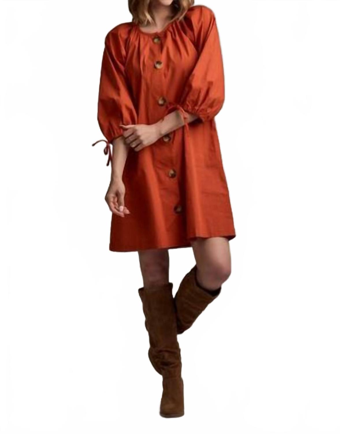 Фебс Платье с застежкой в рыжем цвете Mudpie, Rust
Фебс Платье с застежкой в рыжем цвете Mudpie, Rust