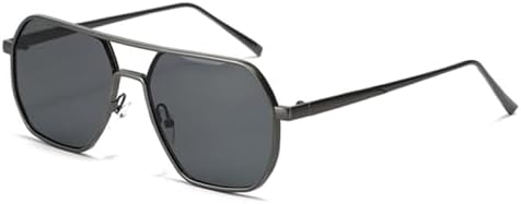 Ретро металлические солнцезащитные очки с двойной перемычкой, многоугольные и квадратные, для женщин, защита от УФ-излучения UV400, модные солнцезащитные очки для мужчин MTZJH, Gun Grey
Ретро металлические солнцезащитные очки с двойной перемычкой, многоугольные и квадратные, для женщин, защита от УФ-излучения UV400, модные солнцезащитные очки для мужчин MTZJH, Gun Grey