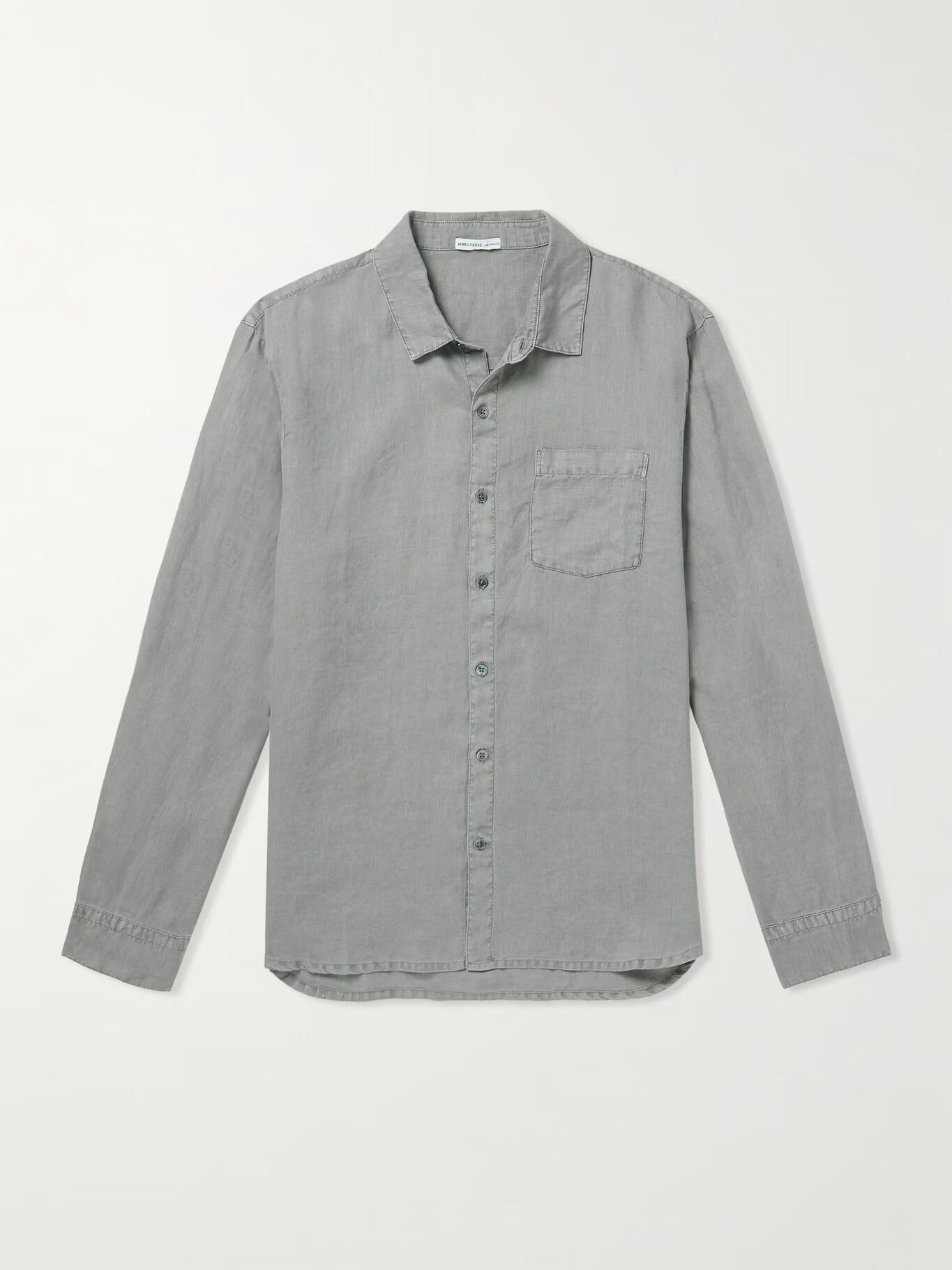 Рубашка из льна, окрашенная в готовом виде JAMES PERSE, серый
Рубашка из льна, окрашенная в готовом виде JAMES PERSE, серый