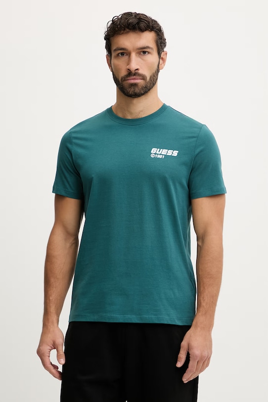 Хлопковая футболка lauro Guess, зеленый
Хлопковая футболка lauro Guess, зеленый
