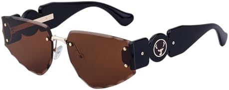 Солнцезащитные очки в стиле панк без оправы 2027 года для женщин и мужчин, винтажные очки без оправы, защита от УФ-излучения UV400, цвет C3, коричневый, один размер MTZJH, One Color
Солнцезащитные очки в стиле панк без оправы 2027 года для женщин и мужчин, винтажные очки без оправы, защита от УФ-излучения UV400, цвет C3, коричневый, один размер MTZJH, One Color