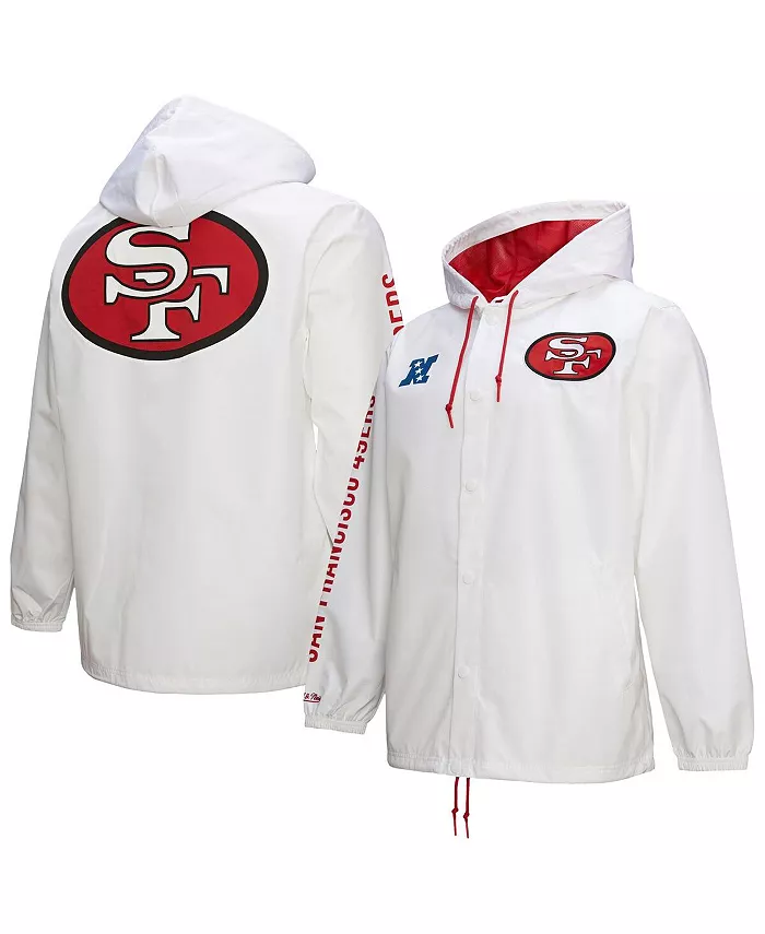 Мужская белая худи-куртка на молнии San Francisco 49ers Vintage Logo Coaches Mitchell & Ness
Мужская белая худи-куртка на молнии San Francisco 49ers Vintage Logo Coaches Mitchell & Ness