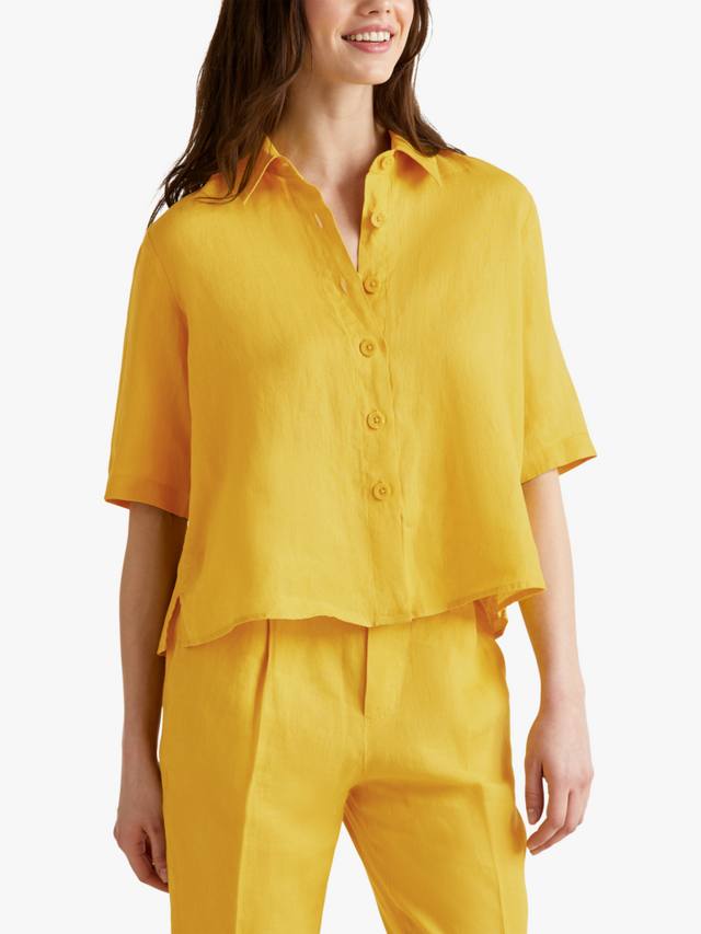 Боксовый покрой рубашка из чистого льна Benetton, Mustard
Боксовый покрой рубашка из чистого льна Benetton, Mustard