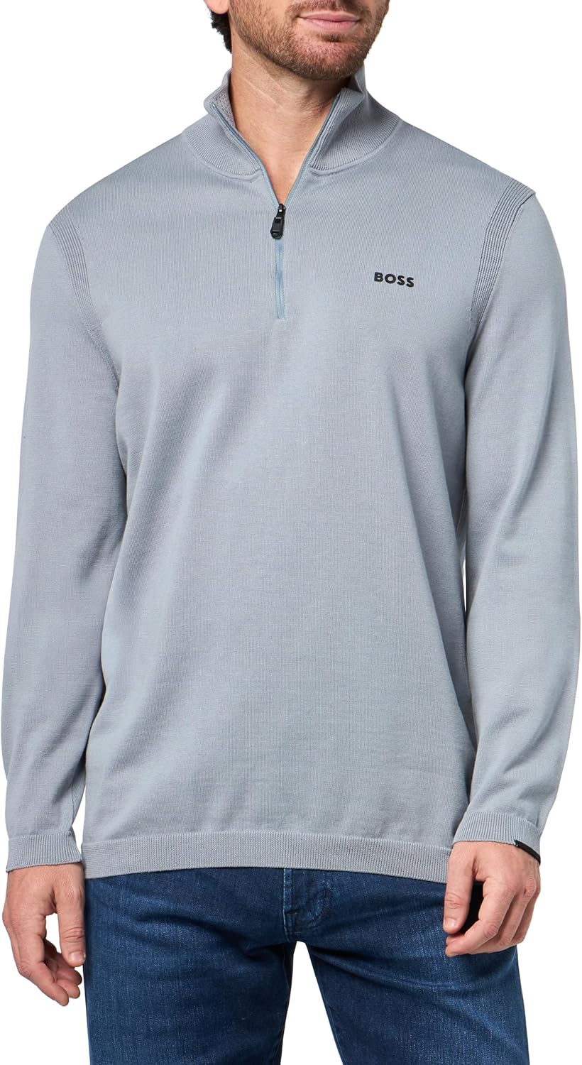 BOSS мужской свитер с четвертью молнии Tech Flex Cotton Stretch, Tradewinds Grey
BOSS мужской свитер с четвертью молнии Tech Flex Cotton Stretch, Tradewinds Grey