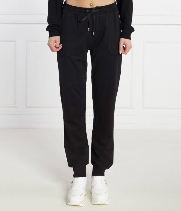 Брюки женские Liu Jo Sport джоггеры на кулиске, черный 
Брюки женские Liu Jo Sport джоггеры на кулиске, черный