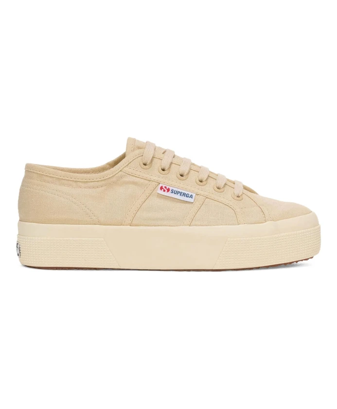 Бежевые туфли на платформе из льна кремового цвета Superga, бежевый
Бежевые туфли на платформе из льна кремового цвета Superga, бежевый