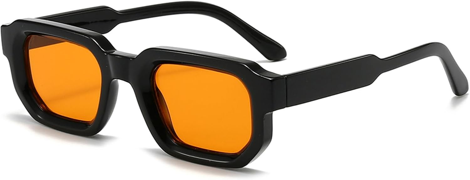 Солнцезащитные очки в стиле ретро прямоугольной формы для мужчин и женщин. Модные солнцезащитные очки в маленькой квадратной оправе с толстой рамкой в стиле 90-х. Винтажные очки SUNBSR, 1 Black/Orange
Солнцезащитные очки в стиле ретро прямоугольной формы для мужчин и женщин. Модные солнцезащитные очки в маленькой квадратной оправе с толстой рамкой в стиле 90-х. Винтажные очки SUNBSR, 1 Black/Orange