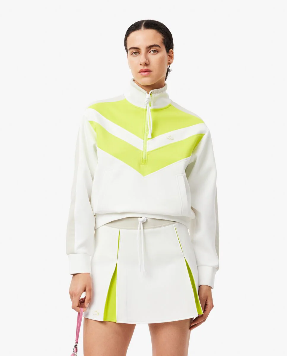 Женская толстовка в стиле колор-блок из ткани интерлок Lacoste, белый
Женская толстовка в стиле колор-блок из ткани интерлок Lacoste, белый