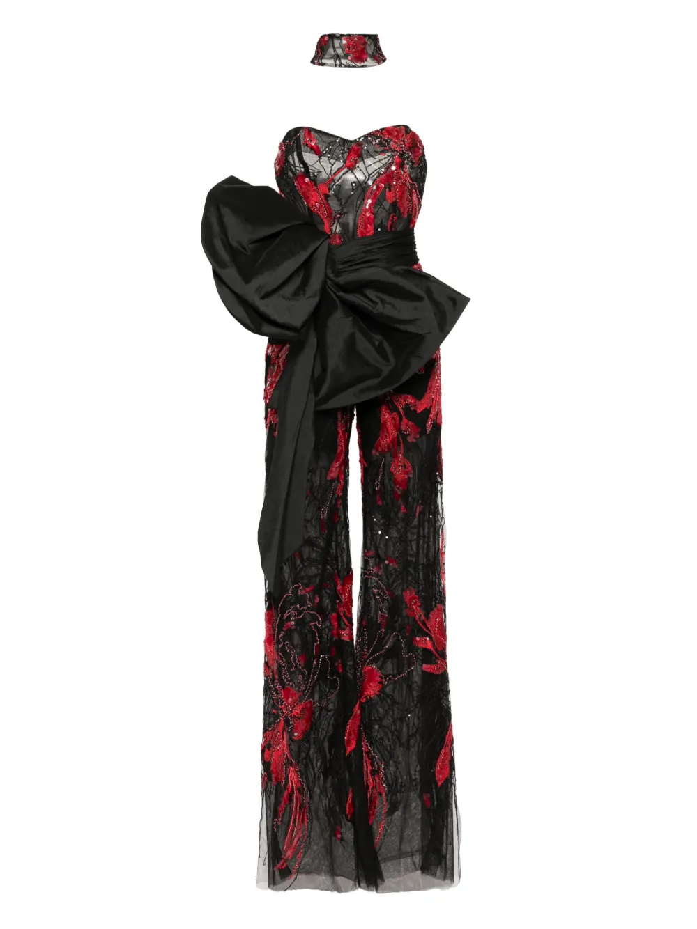 Вышитый комбинезон без бретелек Saiid Kobeisy, черный
Вышитый комбинезон без бретелек Saiid Kobeisy, черный