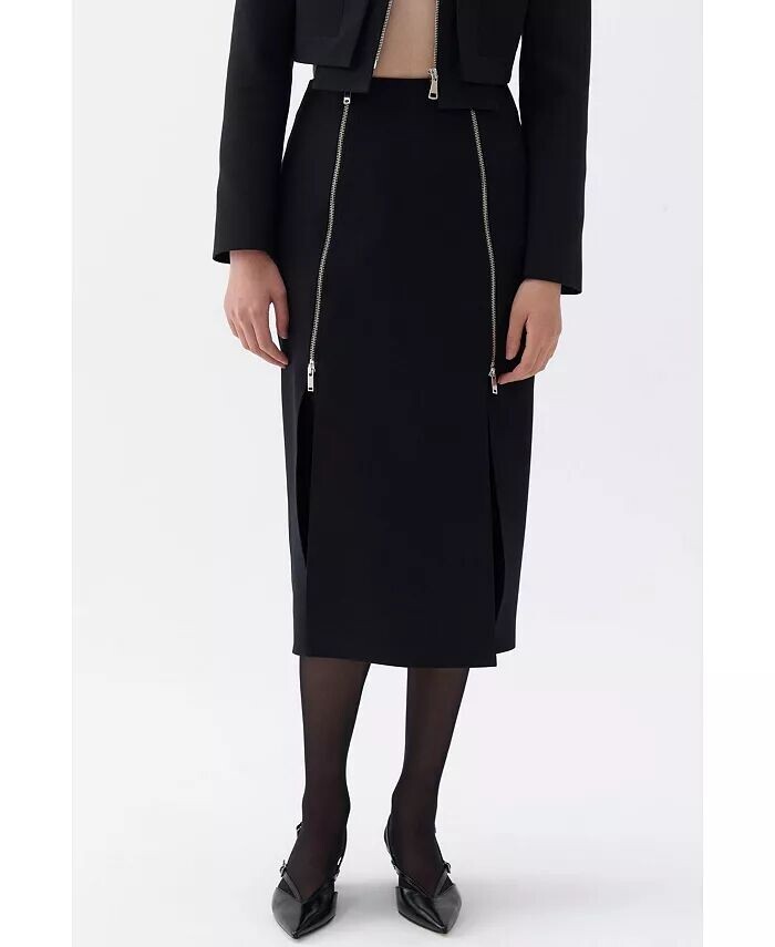 Женская юбка-карандаш с застежкой-молнией NOCTURNE, черный
Женская юбка-карандаш с застежкой-молнией NOCTURNE, черный