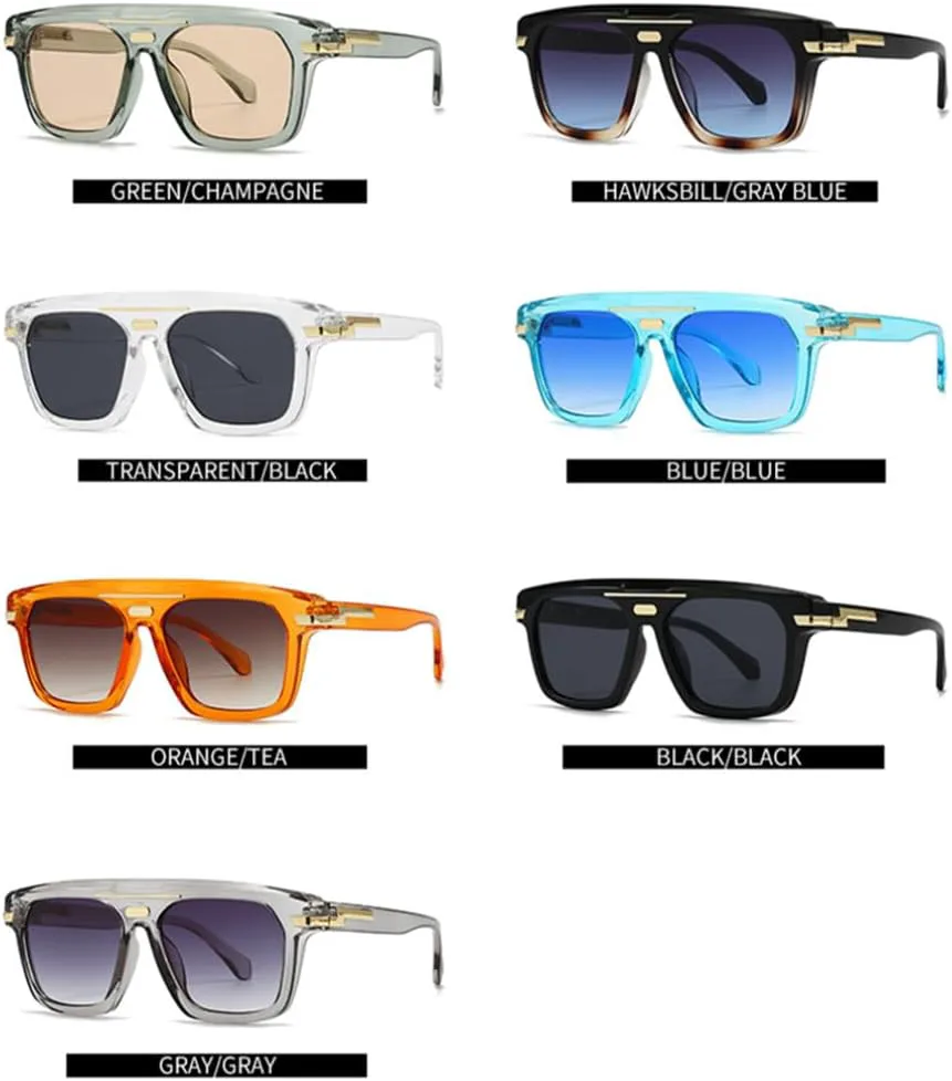 Винтажные мужские солнцезащитные очки с двойной перемычкой, модные прозрачные линзы Ocean, женские очки с заклепками, защита от УФ-излучения UV400 VFDHN, Tyj520-4
Винтажные мужские солнцезащитные очки с двойной перемычкой, модные прозрачные линзы Ocean, женские очки с заклепками, защита от УФ-излучения UV400 VFDHN, Tyj520-4