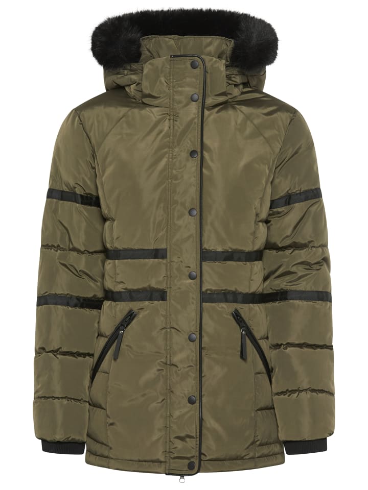 Зимняя куртка цвета хаки-черного цвета Laura Scott
Зимняя куртка цвета хаки-черного цвета Laura Scott