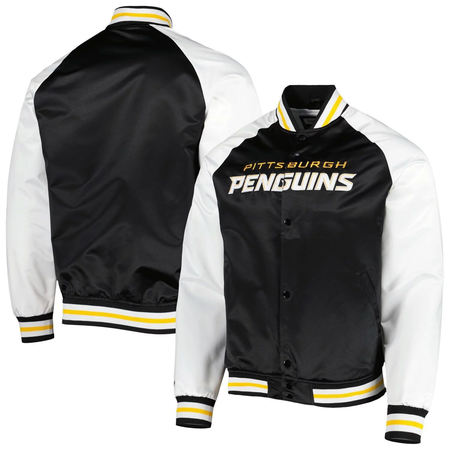 Мужская черно-белая мужская куртка Mitchell & Ness Pittsburgh Penguins Primetime из атласа с длинными кнопками и регланом, Черный, Мужская черно-белая мужская куртка Mitchell & Ness Pittsburgh Penguins Primetime из атласа с длинными кнопками и регланом
Мужская черно-белая мужская куртка Mitchell & Ness Pittsburgh Penguins Primetime из атласа с длинными кнопками и регланом, Черный, Мужская черно-белая мужская куртка Mitchell & Ness Pittsburgh Penguins Primetime из атласа с длинными кнопками и регланом