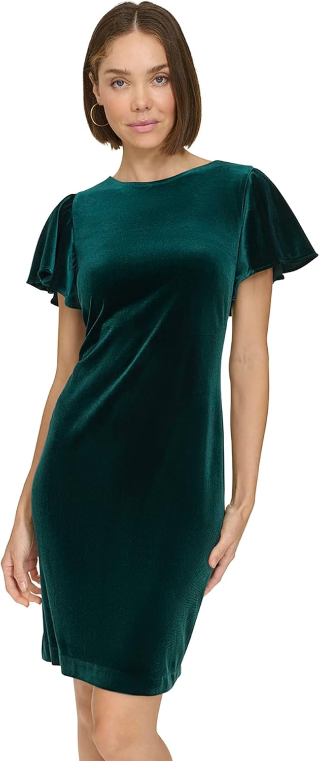 Женское мини-платье-футляр с рукавами-крылышками и высоким воротом от Tommy Hilfiger, Hunter
Женское мини-платье-футляр с рукавами-крылышками и высоким воротом от Tommy Hilfiger, Hunter