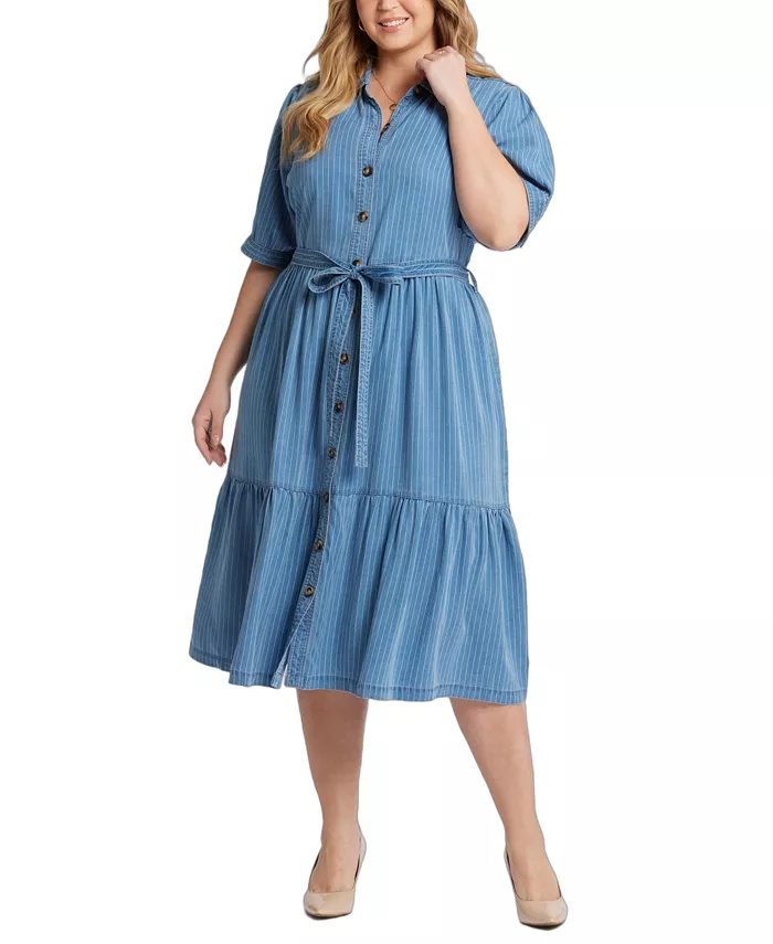 Платье Kate размера плюс с рюшами на локтях NYDJ, синий
Платье Kate размера плюс с рюшами на локтях NYDJ, синий