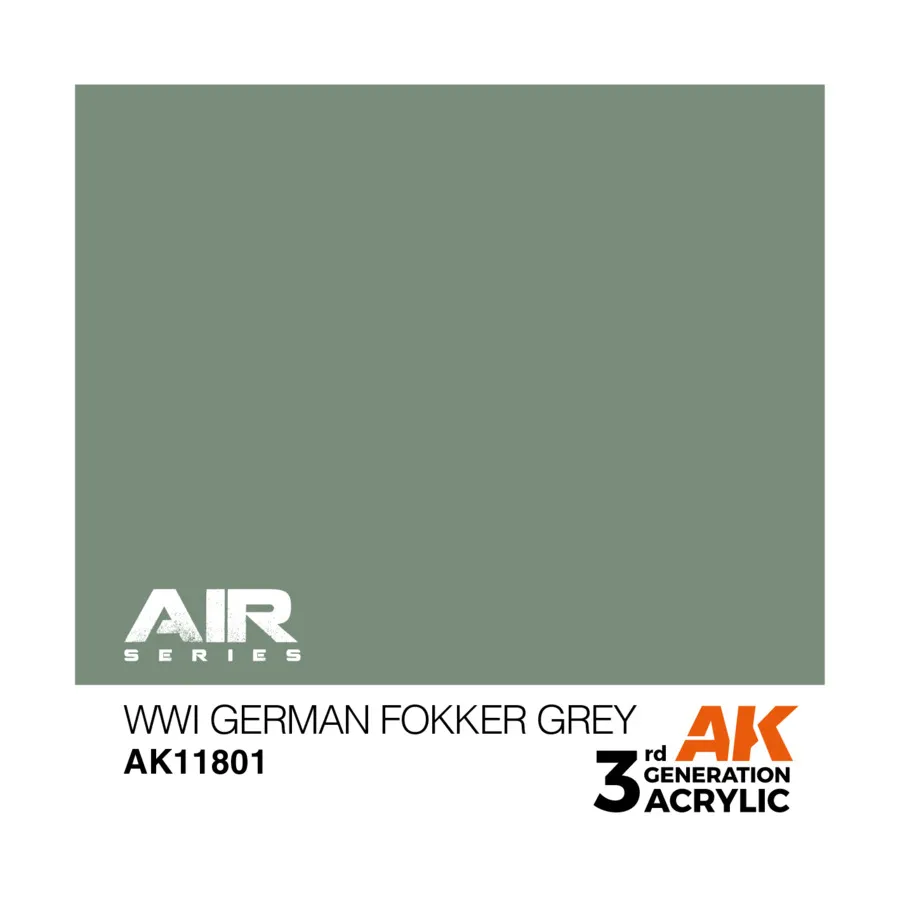 Немецкий Фоккер Серый времен Первой мировой войны, 3rd Gen Acrylic - Air
Немецкий Фоккер Серый времен Первой мировой войны, 3rd Gen Acrylic - Air