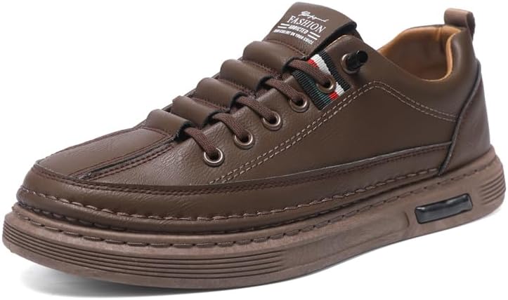 Мужские повседневные кроссовки, с шнуровкой, низкие, из мягкой кожи, удобные для ходьбы, в белом, коричневом и черном цветах с контрастной подошвой Generic
Мужские повседневные кроссовки, с шнуровкой, низкие, из мягкой кожи, удобные для ходьбы, в белом, коричневом и черном цветах с контрастной подошвой Generic