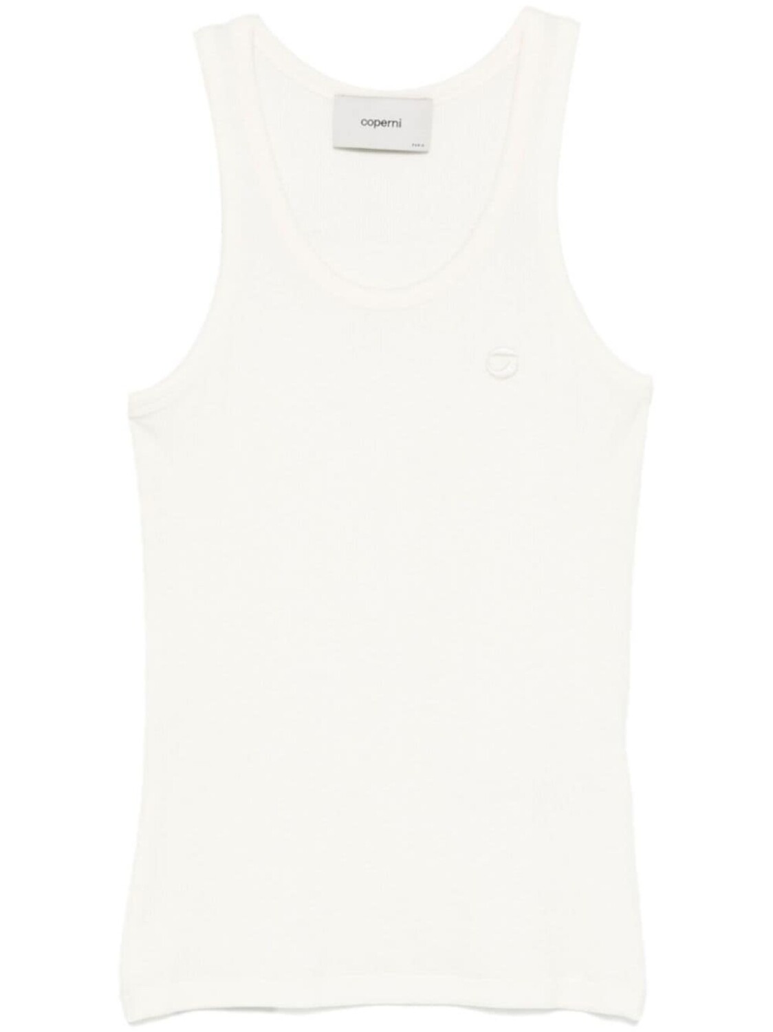 Coperni топ в рубчик с логотипом, белый
Coperni топ в рубчик с логотипом, белый