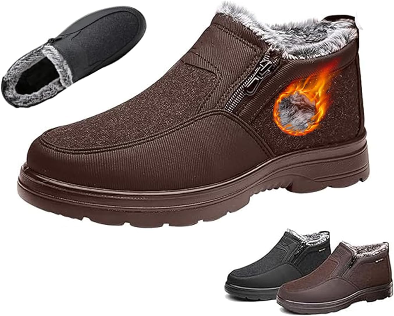 Мужские ортопедические теплые зимние ботинки WXDSTW, боковая молния, водонепроницаемые, противоскользящие, с утеплителем из флиса, с меховой подкладкой, антискользящие ортопедические ботинки, коричневый
Мужские ортопедические теплые зимние ботинки WXDSTW, боковая молния, водонепроницаемые, противоскользящие, с утеплителем из флиса, с меховой подкладкой, антискользящие ортопедические ботинки, коричневый