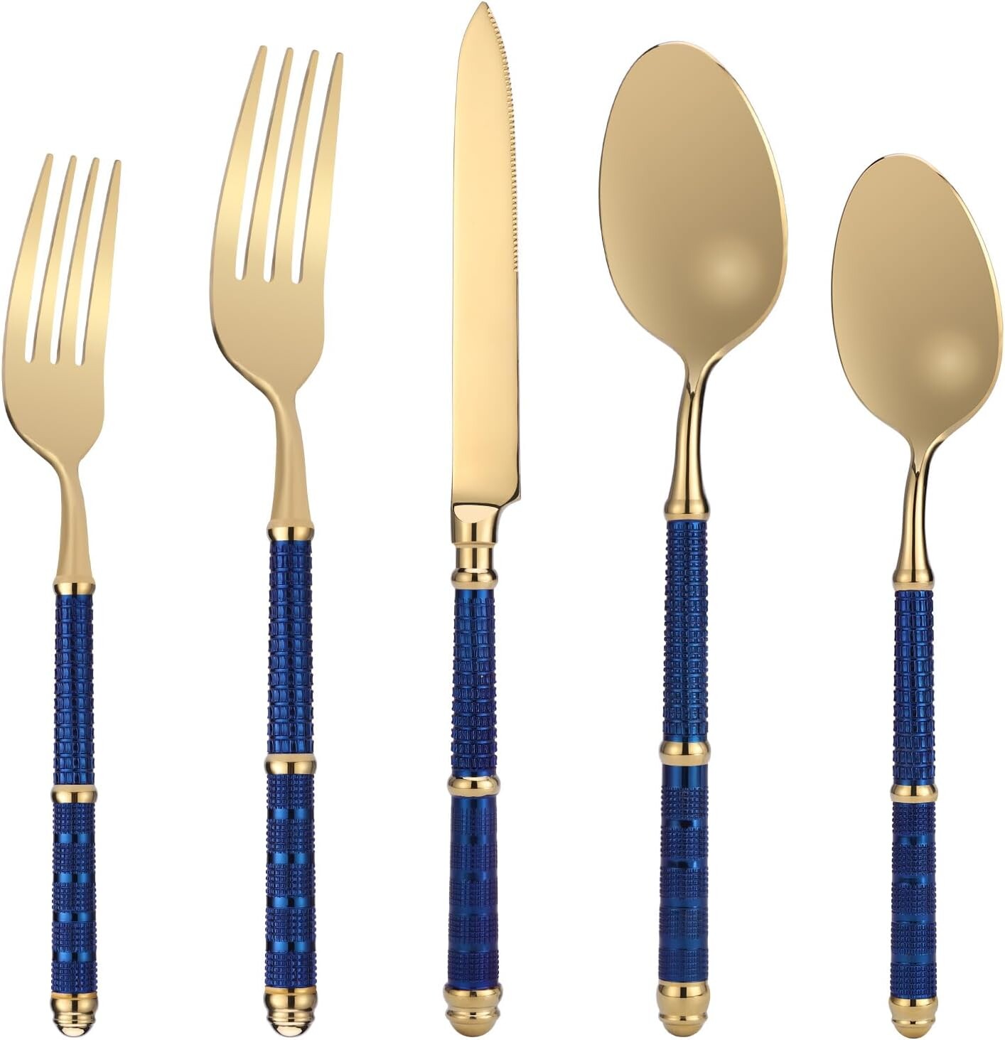 Набор из 5 предметов золотисто-синего серебра с ручной ковкой Be Sun Glory Forever, Domee Gold Blue 5Pcs
Набор из 5 предметов золотисто-синего серебра с ручной ковкой Be Sun Glory Forever, Domee Gold Blue 5Pcs