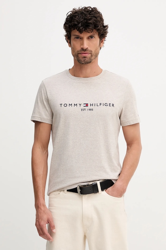 Хлопковая футболка Tommy Hilfiger, бежевый
Хлопковая футболка Tommy Hilfiger, бежевый