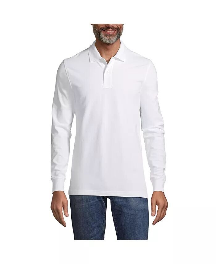 Мужская сетчатая рубашка-поло Comfort First с длинным рукавом Lands' End, белый
Мужская сетчатая рубашка-поло Comfort First с длинным рукавом Lands' End, белый