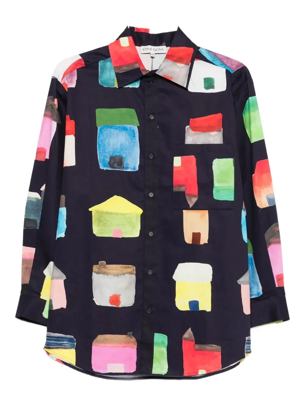Рубашка с принтом в виде домов Stine Goya, черный
Рубашка с принтом в виде домов Stine Goya, черный
