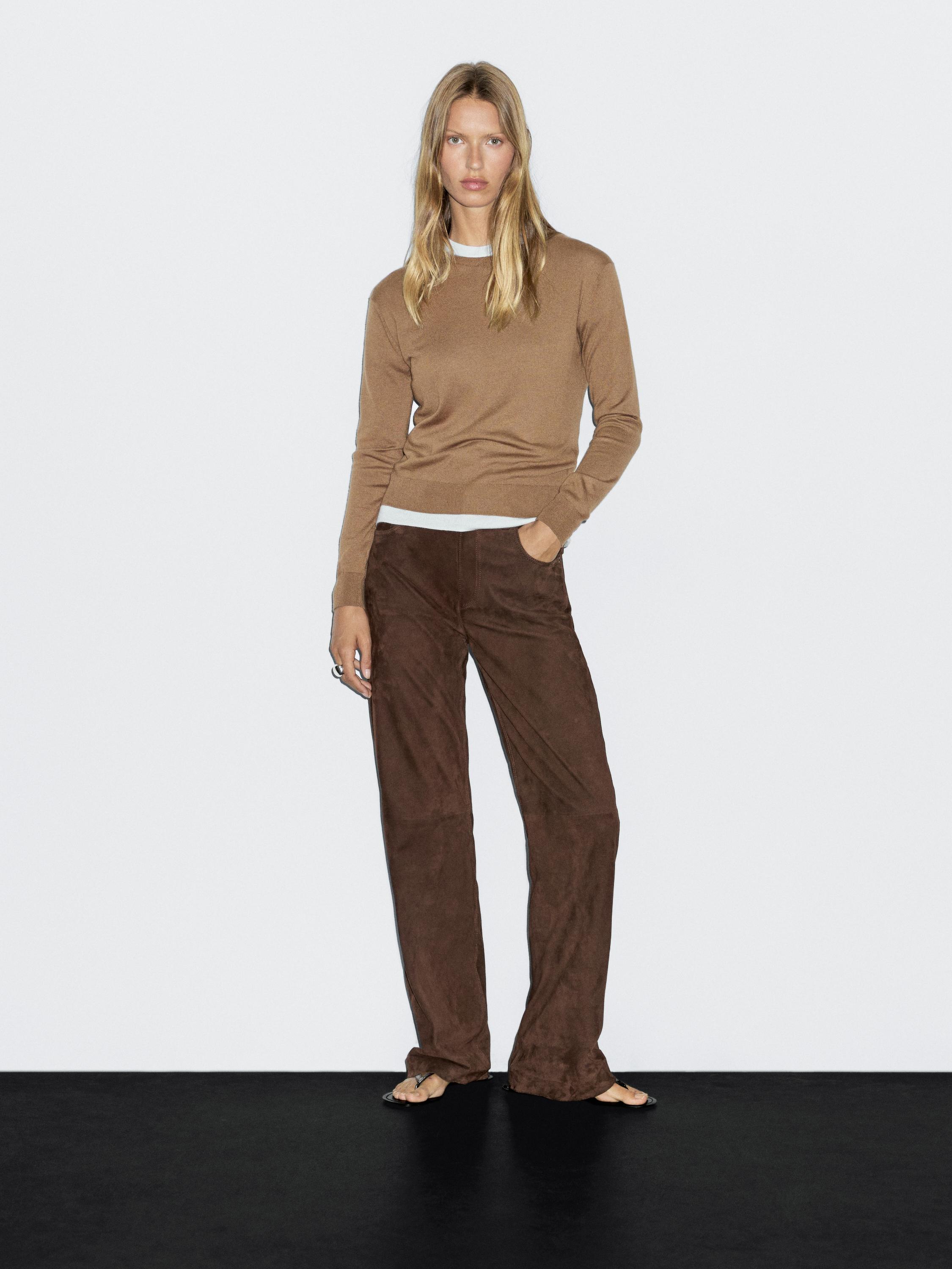 Свитер из смесовой шерсти с круглым вырезом Massimo Dutti, карамель
Свитер из смесовой шерсти с круглым вырезом Massimo Dutti, карамель