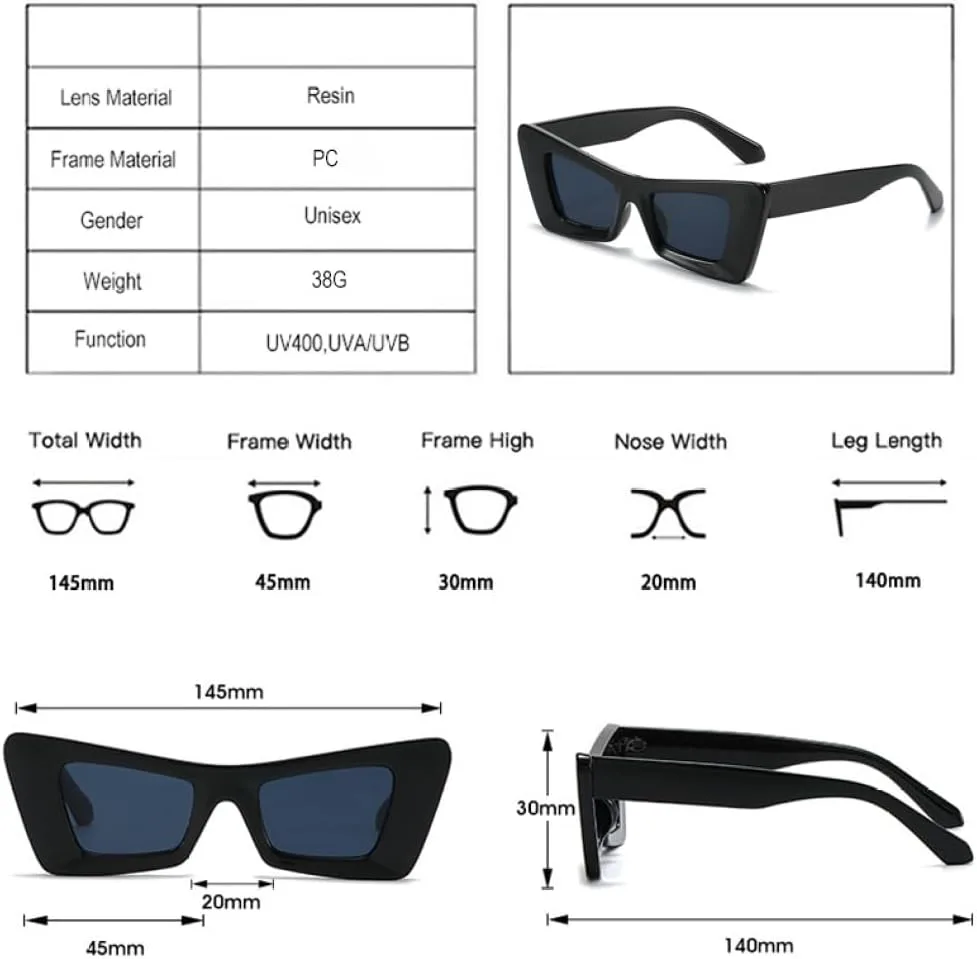 LVTFCO Популярные модные солнцезащитные очки «кошачий глаз» с контрастными цветами, женские, мужские, желто-зеленые, солнцезащитные очки UV400, Black Orange
LVTFCO Популярные модные солнцезащитные очки «кошачий глаз» с контрастными цветами, женские, мужские, желто-зеленые, солнцезащитные очки UV400, Black Orange